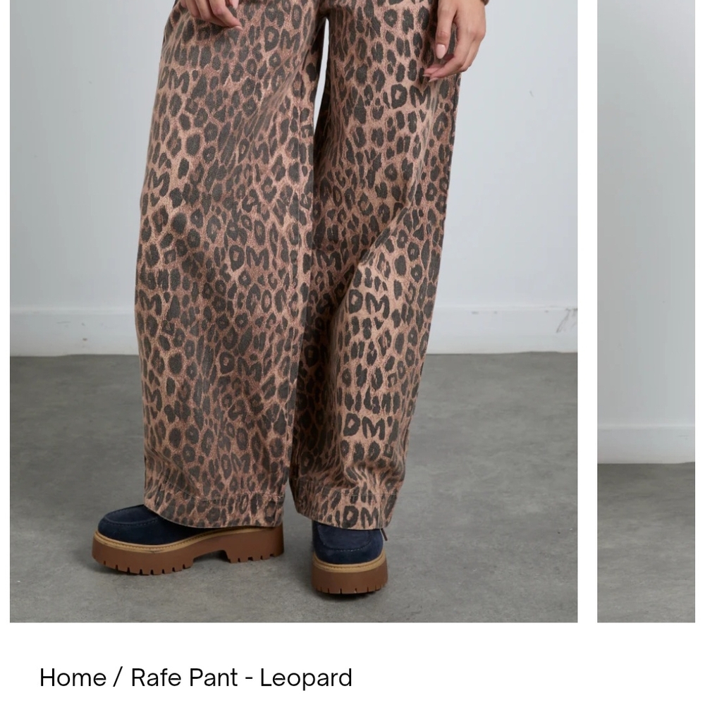 Rafe Wide Leg Leopard Print Pants